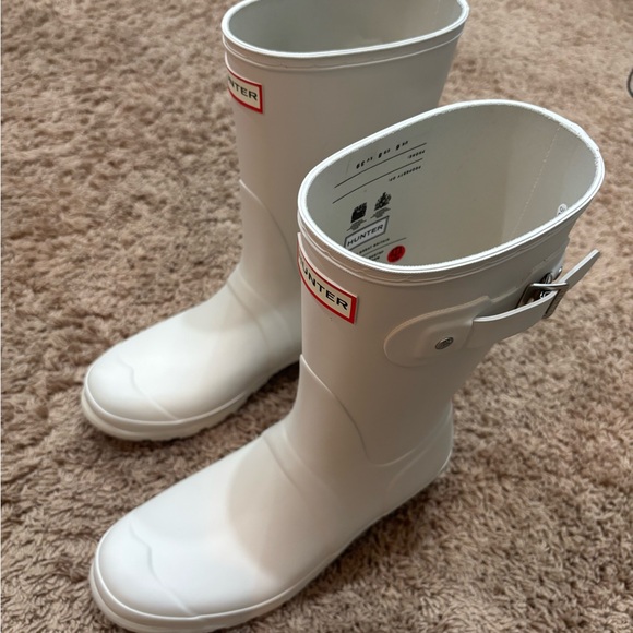 Hunter Original Short Boot White Willow Size 8 - Picture 7 of 10